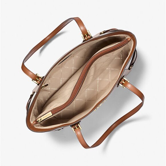 $300 Authentic Michael Kors Bag Tote NWT Voyager Large Color-Block Logo 15 x 11" - Picture 4 of 14